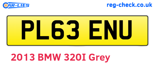 PL63ENU are the vehicle registration plates.