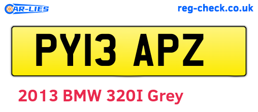 PY13APZ are the vehicle registration plates.