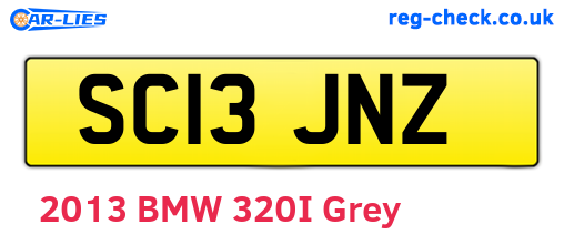 SC13JNZ are the vehicle registration plates.