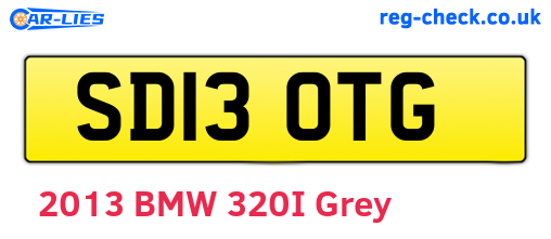 SD13OTG are the vehicle registration plates.