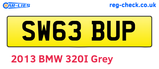 SW63BUP are the vehicle registration plates.