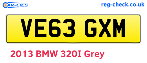 VE63GXM are the vehicle registration plates.