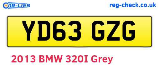YD63GZG are the vehicle registration plates.
