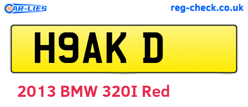 H9AKD are the vehicle registration plates.