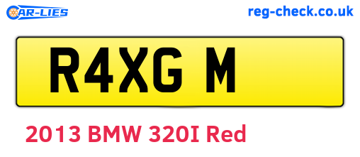 R4XGM are the vehicle registration plates.