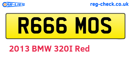 R666MOS are the vehicle registration plates.