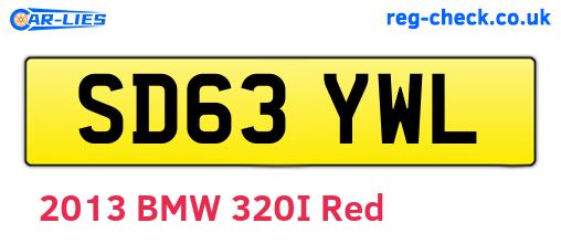 SD63YWL are the vehicle registration plates.