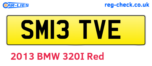 SM13TVE are the vehicle registration plates.