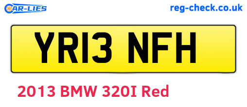 YR13NFH are the vehicle registration plates.