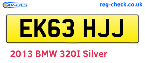 EK63HJJ are the vehicle registration plates.