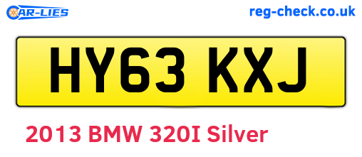 HY63KXJ are the vehicle registration plates.