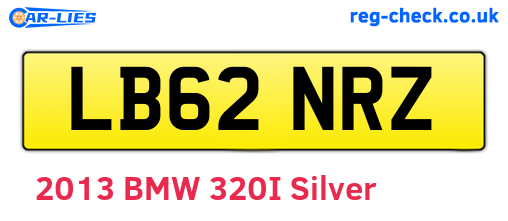 LB62NRZ are the vehicle registration plates.