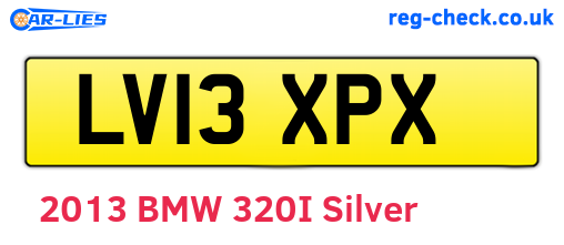 LV13XPX are the vehicle registration plates.