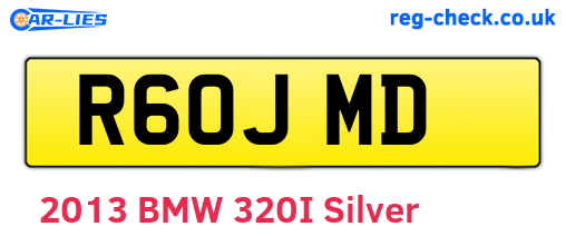 R60JMD are the vehicle registration plates.