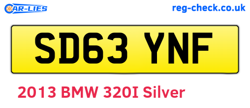 SD63YNF are the vehicle registration plates.