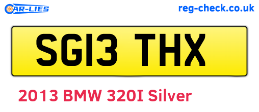 SG13THX are the vehicle registration plates.