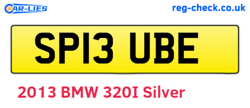 SP13UBE are the vehicle registration plates.