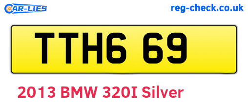 TTH669 are the vehicle registration plates.