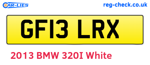 GF13LRX are the vehicle registration plates.