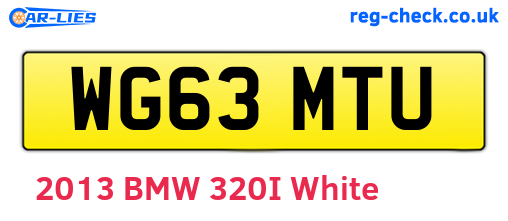 WG63MTU are the vehicle registration plates.