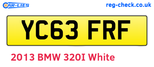 YC63FRF are the vehicle registration plates.