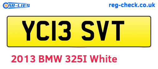 YC13SVT are the vehicle registration plates.