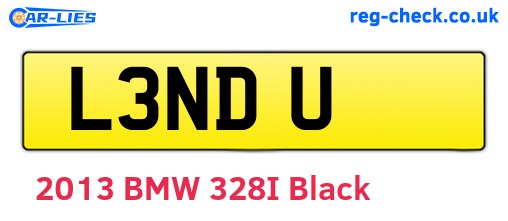 L3NDU are the vehicle registration plates.