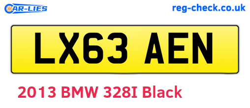 LX63AEN are the vehicle registration plates.