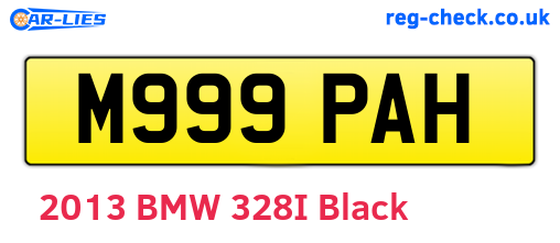 M999PAH are the vehicle registration plates.