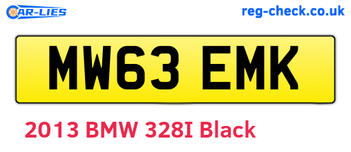MW63EMK are the vehicle registration plates.