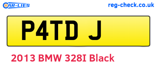 P4TDJ are the vehicle registration plates.
