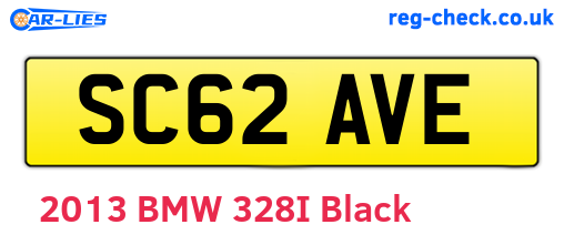 SC62AVE are the vehicle registration plates.