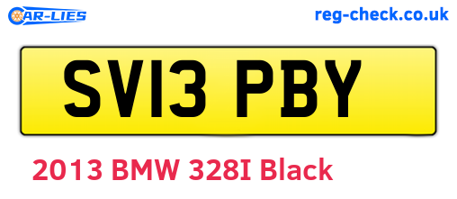 SV13PBY are the vehicle registration plates.