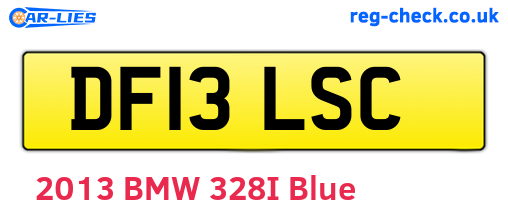 DF13LSC are the vehicle registration plates.