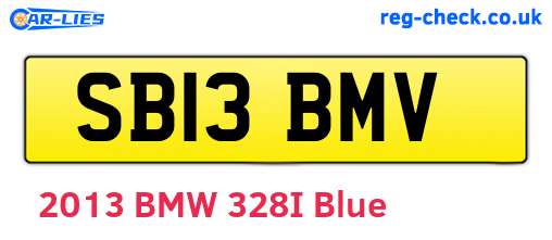 SB13BMV are the vehicle registration plates.