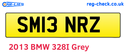 SM13NRZ are the vehicle registration plates.