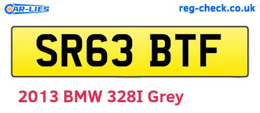 SR63BTF are the vehicle registration plates.