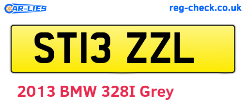 ST13ZZL are the vehicle registration plates.
