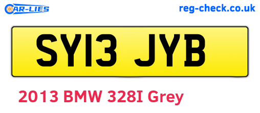SY13JYB are the vehicle registration plates.