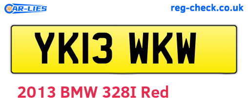 YK13WKW are the vehicle registration plates.
