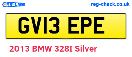 GV13EPE are the vehicle registration plates.