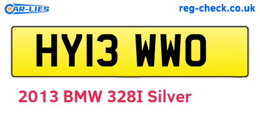 HY13WWO are the vehicle registration plates.