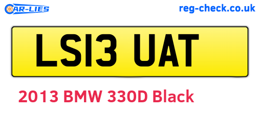 LS13UAT are the vehicle registration plates.
