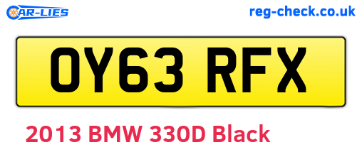 OY63RFX are the vehicle registration plates.