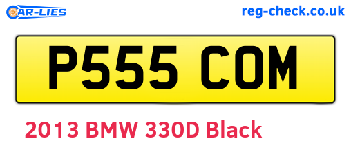 P555COM are the vehicle registration plates.