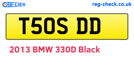 T50SDD are the vehicle registration plates.