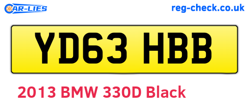 YD63HBB are the vehicle registration plates.