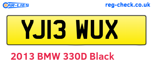 YJ13WUX are the vehicle registration plates.