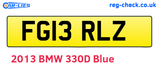 FG13RLZ are the vehicle registration plates.