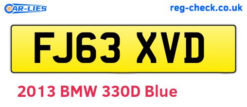 FJ63XVD are the vehicle registration plates.
